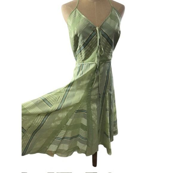 "MAX & CLEO" Vintage Y2K Fairy Whimsical Babydoll Keyhole Halter Sexy Midi - Picture 2 of 11